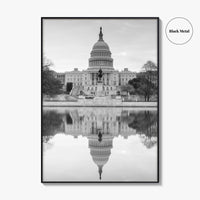 Washington DC Black and White Fine Art Photo Print, United States Capitol Poster, USA