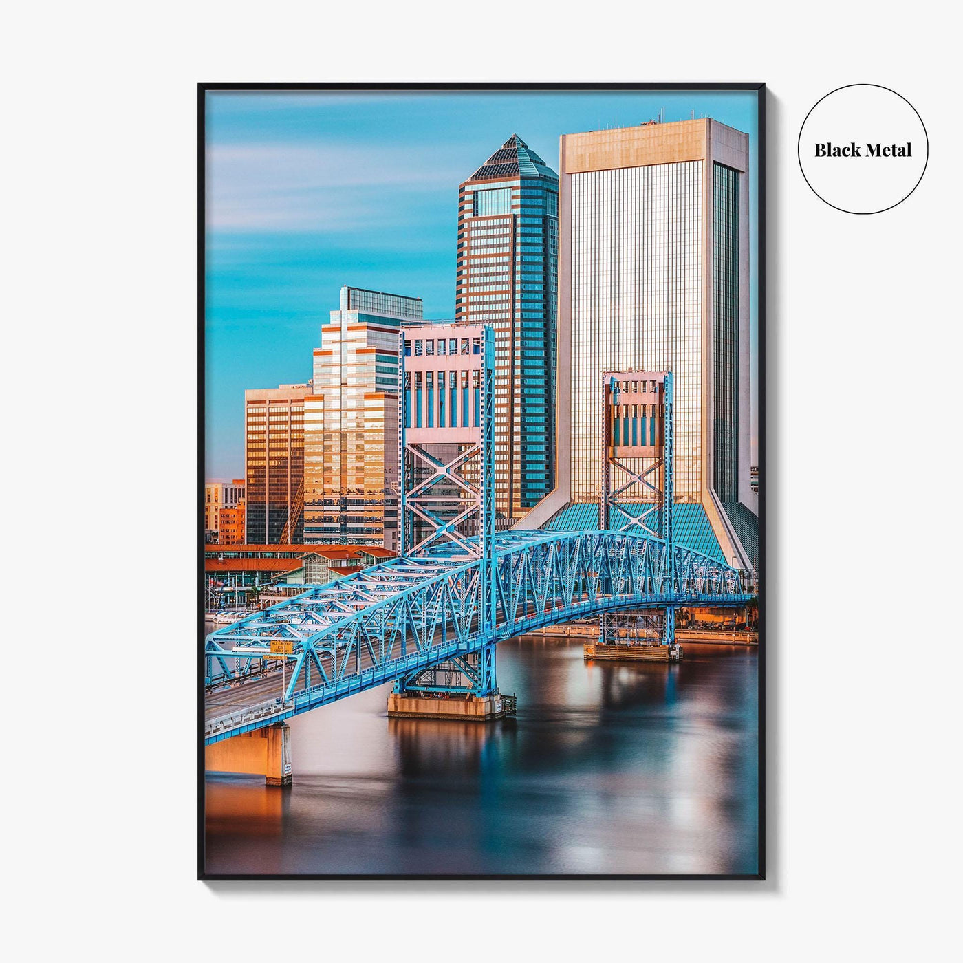 Jacksonville Skyline Fine Art Photo Print, Florida Downtown, USA Wall Decor Poster