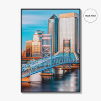 Jacksonville Skyline Fine Art Photo Print, Florida Downtown, USA Wall Decor Poster
