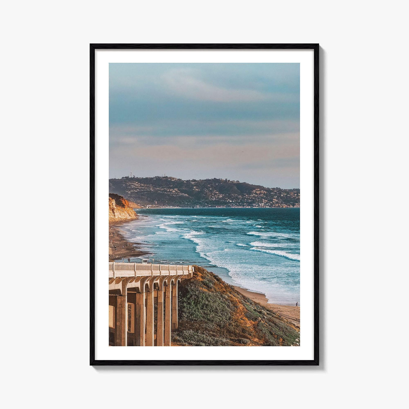 Torrey Pines Fine Art Photo Print, San Diego California Bridge Wall Decor Poster