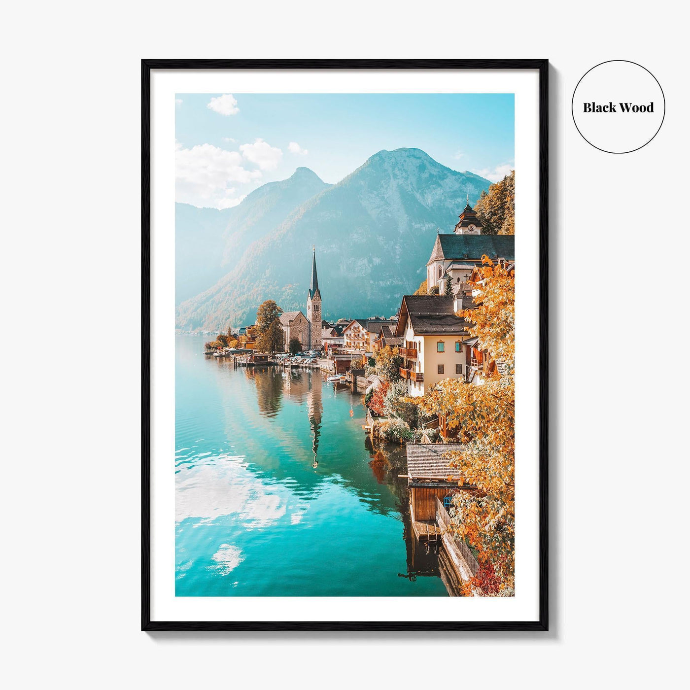 Hallstatt Fine Art Photo Print, Austria, Austrian Alps, Autumn Landscape Poster, Wall Decor