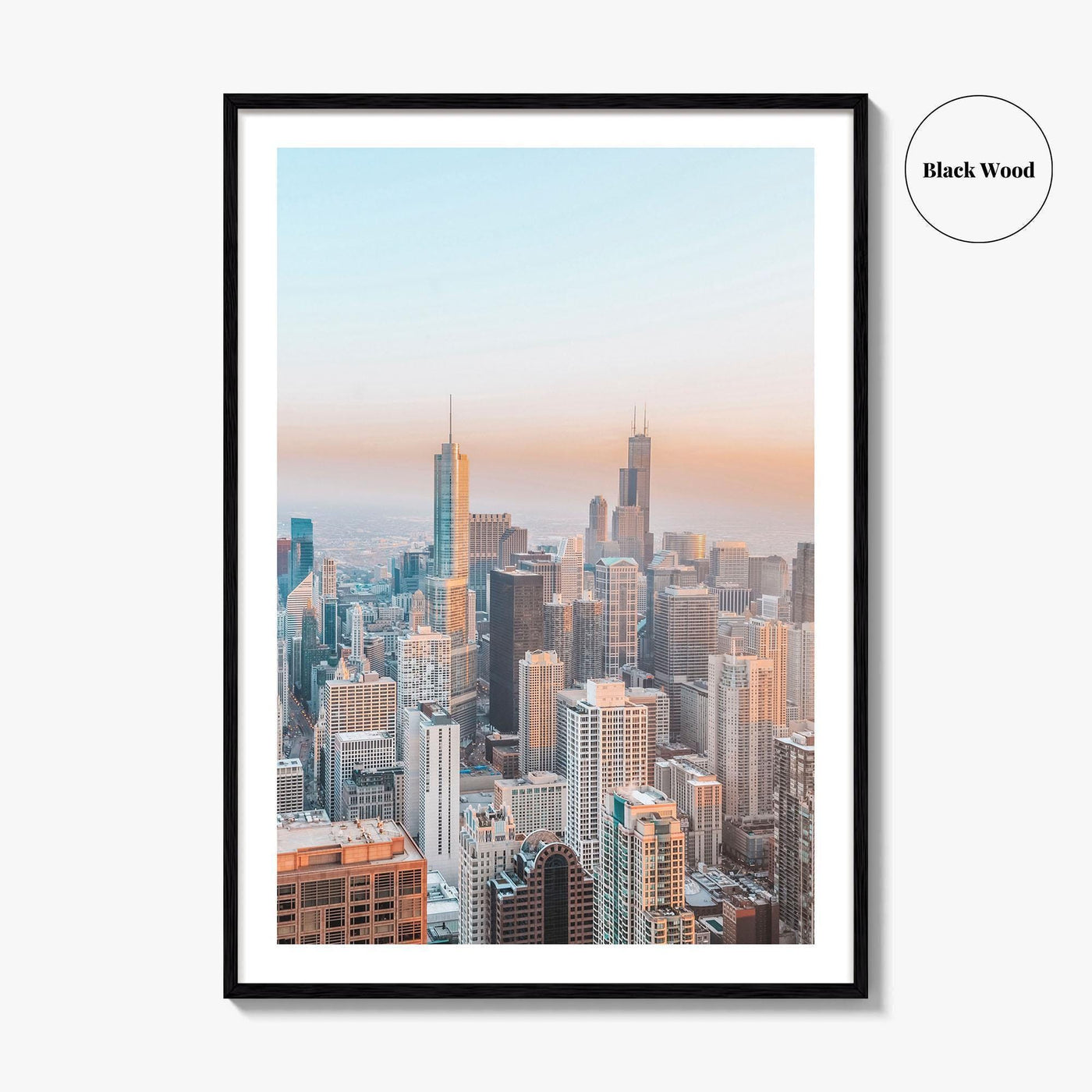 Chicago Skyline Fine Art Photo Print, Downtown Wall Art Poster, Illinois USA