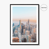 Chicago Skyline Fine Art Photo Print, Downtown Wall Art Poster, Illinois USA