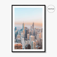 Chicago Skyline Fine Art Photo Print, Downtown Wall Art Poster, Illinois USA