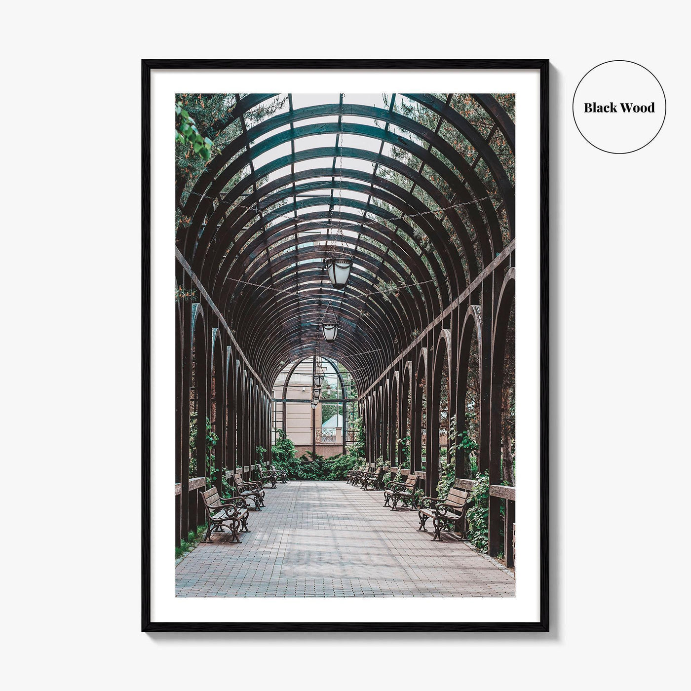 Lincoln Park Fine Art Photo Print, Chicago Illinois USA, Wooden Arch Pavilion Poster