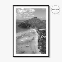 British Virgin Islands Black and White Fine Art Photo Print, Caribbean Poster