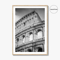 Rome Black and White Fine Art Photo Print, Colosseum Italy, Roma, Wall Decor Poster