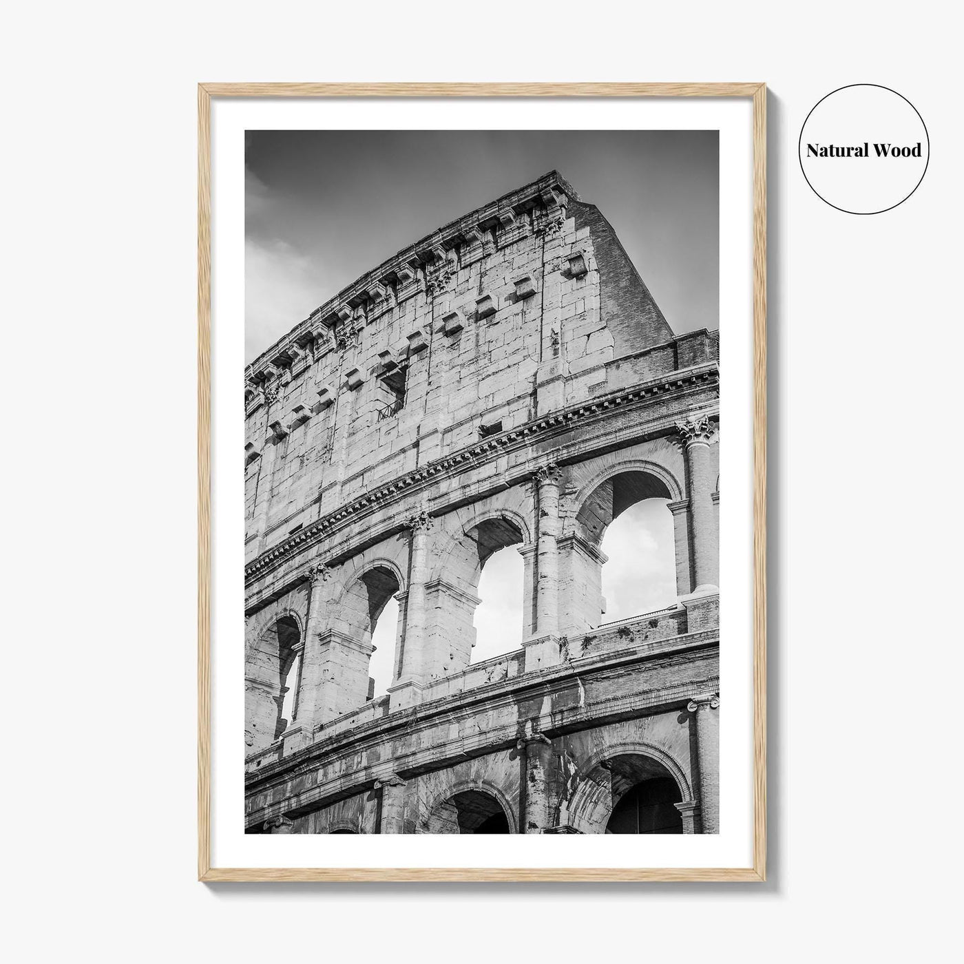 Rome Black and White Fine Art Photo Print, Colosseum Italy, Roma, Wall Decor Poster