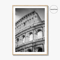 Rome Black and White Fine Art Photo Print, Colosseum Italy, Roma, Wall Decor Poster
