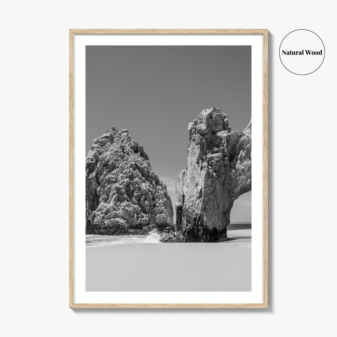 Cabo San Lucas Black and White Fine Art Photo Print, Mexico Poster
