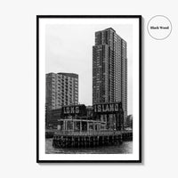 Long Island City Skyline Black and White Fine Art Photo Print, Queens NYC Poster