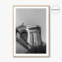 UC Berkeley Black and White Fine Art Photo Print, Doe Hall, California USA Poster