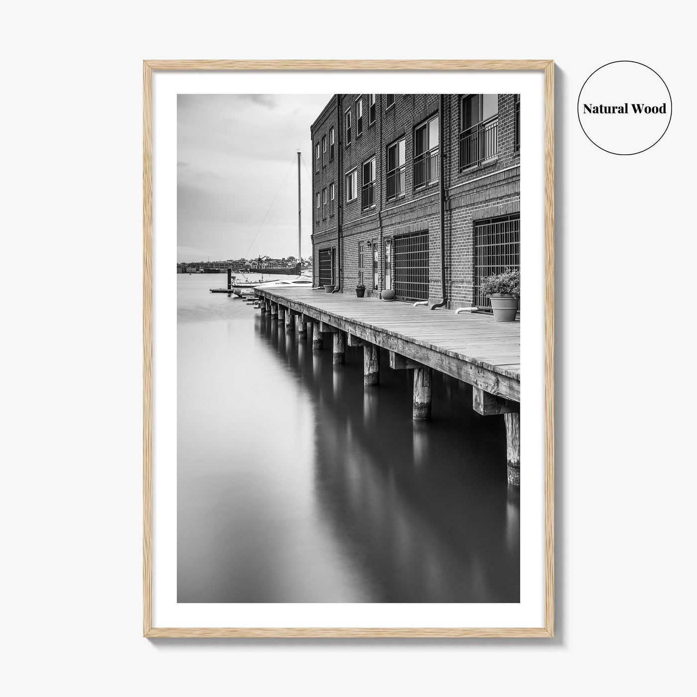 Fells Point Black and White Fine Art Photo Print, Maryland USA Poster