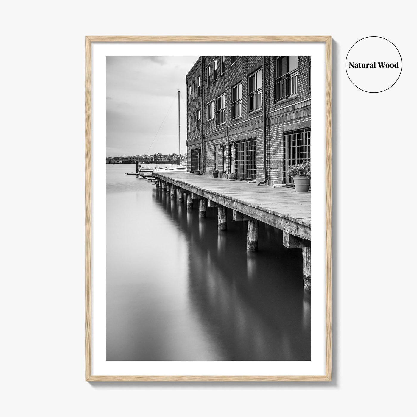 Fells Point Black and White Fine Art Photo Print, Maryland USA Poster
