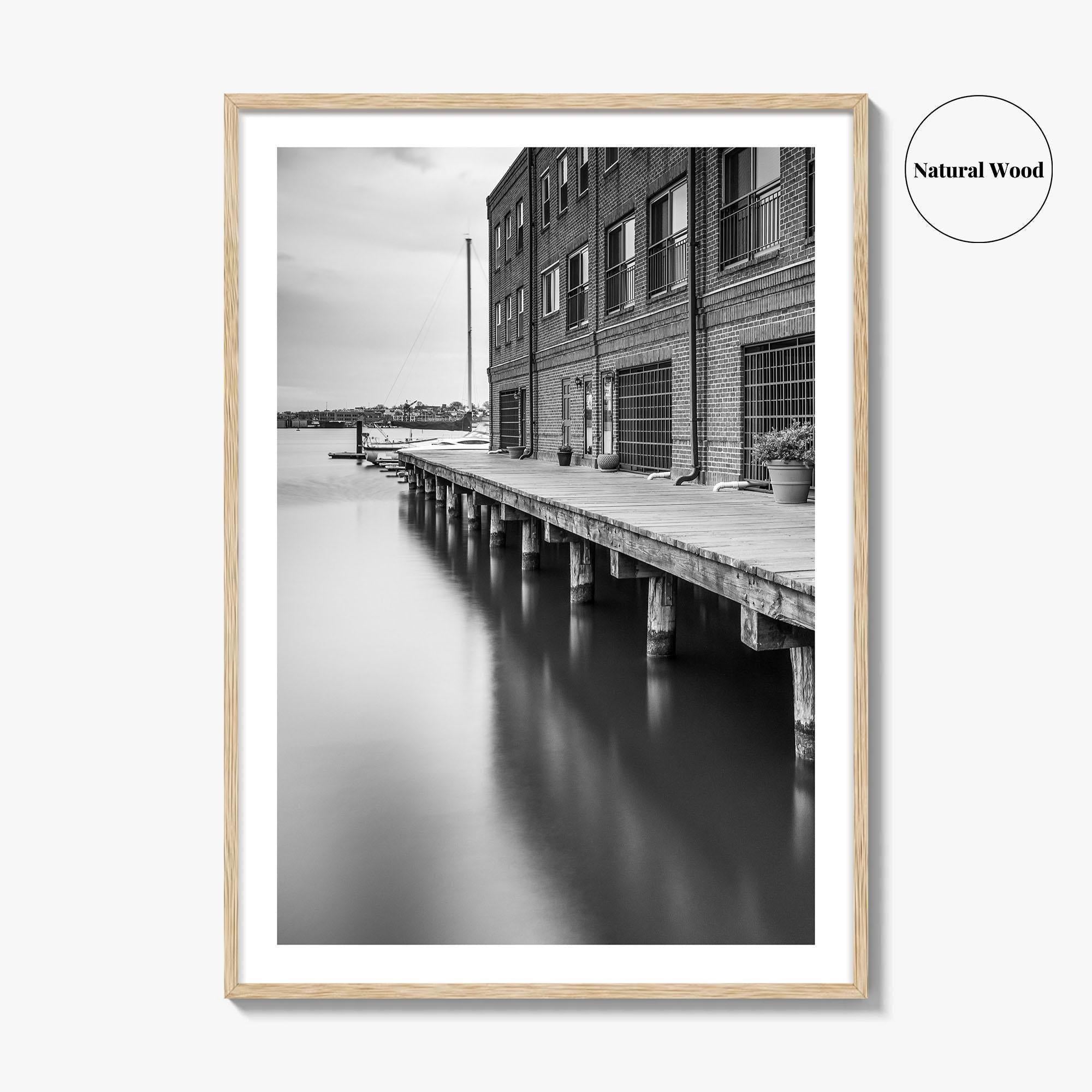 Fells Point Black and White Fine Art Photo Print, Maryland USA Poster