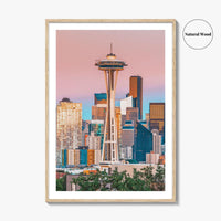 Seattle Skyline Fine Art Photo Print, Washington USA, Downtown Poster