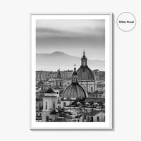 Rome Black and White Fine Art Photo Print, Castel Sant'Angelo Vatican Italy Poster