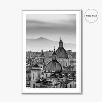Rome Black and White Fine Art Photo Print, Castel Sant'Angelo Vatican Italy Poster