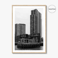 Long Island City Skyline Black and White Fine Art Photo Print, Queens NYC Poster
