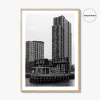 Long Island City Skyline Black and White Fine Art Photo Print, Queens NYC Poster