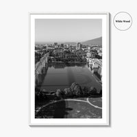 Chattanooga Black and White Fine Art Photo Print, Tennessee, Walking Market Street Bridges