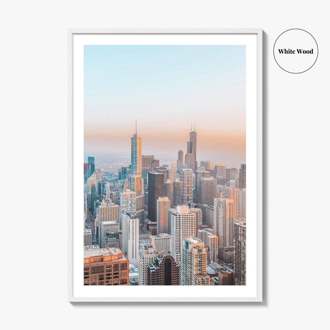 Chicago Skyline Fine Art Photo Print, Downtown Wall Art Poster, Illinois USA