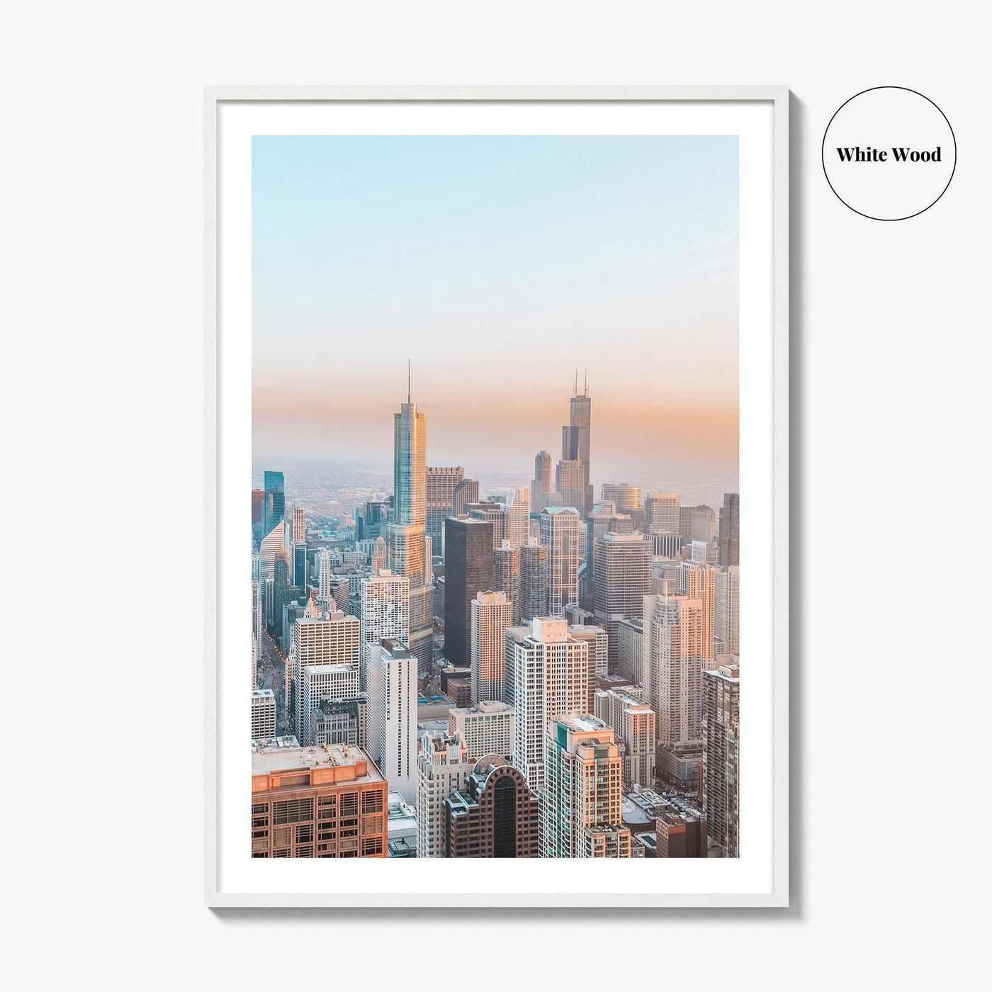 Chicago Skyline Fine Art Photo Print, Downtown Wall Art Poster, Illinois USA