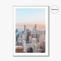 Chicago Skyline Fine Art Photo Print, Downtown Wall Art Poster, Illinois USA