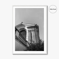 UC Berkeley Black and White Fine Art Photo Print, Doe Hall, California USA Poster