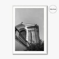 UC Berkeley Black and White Fine Art Photo Print, Doe Hall, California USA Poster