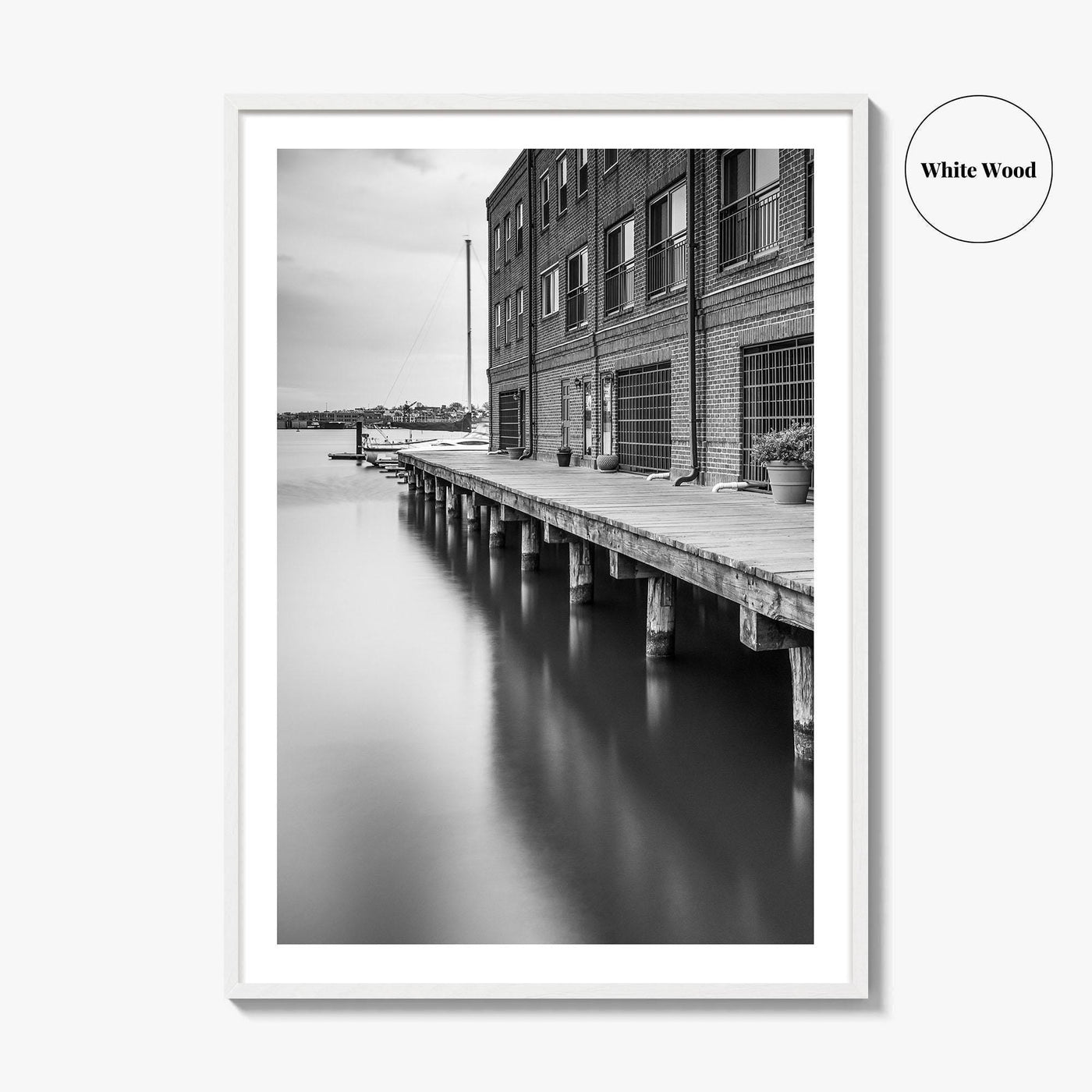Fells Point Black and White Fine Art Photo Print, Maryland USA Poster
