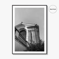 UC Berkeley Black and White Fine Art Photo Print, Doe Hall, California USA Poster