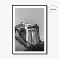 UC Berkeley Black and White Fine Art Photo Print, Doe Hall, California USA Poster