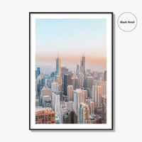 Chicago Skyline Fine Art Photo Print, Downtown Wall Art Poster, Illinois USA