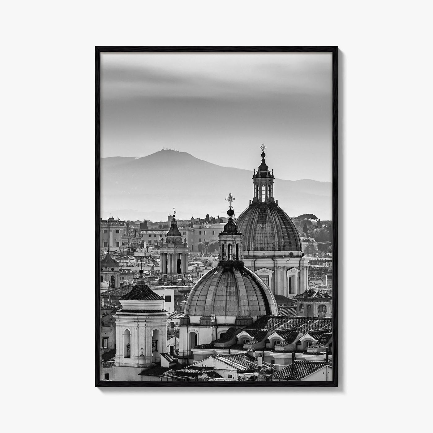 Rome Black and White Fine Art Photo Print, Castel Sant'Angelo Vatican Italy Poster