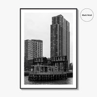 Long Island City Skyline Black and White Fine Art Photo Print, Queens NYC Poster