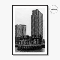 Long Island City Skyline Black and White Fine Art Photo Print, Queens NYC Poster