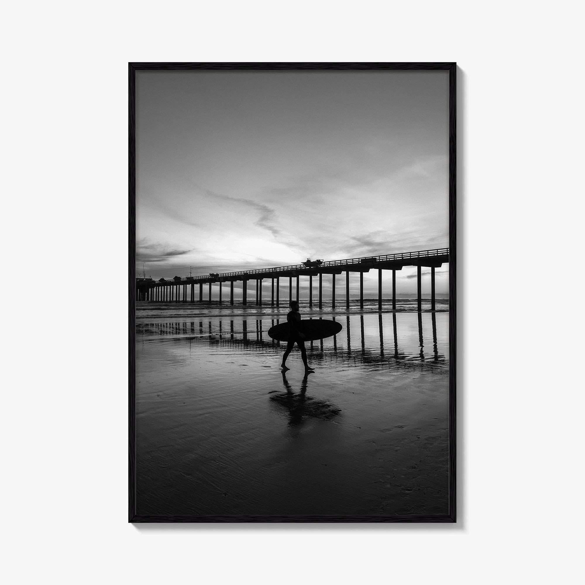 Carlsbad Black and White Fine Art Photo Print, San Diego California Poster