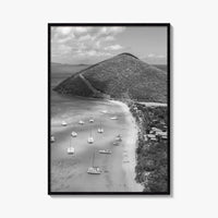 British Virgin Islands Black and White Fine Art Photo Print, Caribbean Poster