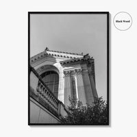 UC Berkeley Black and White Fine Art Photo Print, Doe Hall, California USA Poster