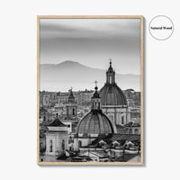 Rome Black and White Fine Art Photo Print, Castel Sant'Angelo Vatican Italy Poster