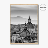 Rome Black and White Fine Art Photo Print, Castel Sant'Angelo Vatican Italy Poster