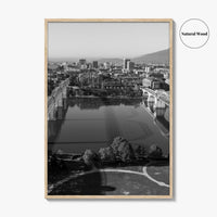 Chattanooga Black and White Fine Art Photo Print, Tennessee, Walking Market Street Bridges