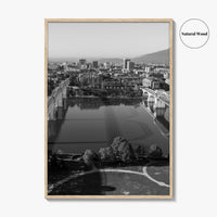 Chattanooga Black and White Fine Art Photo Print, Tennessee, Walking Market Street Bridges