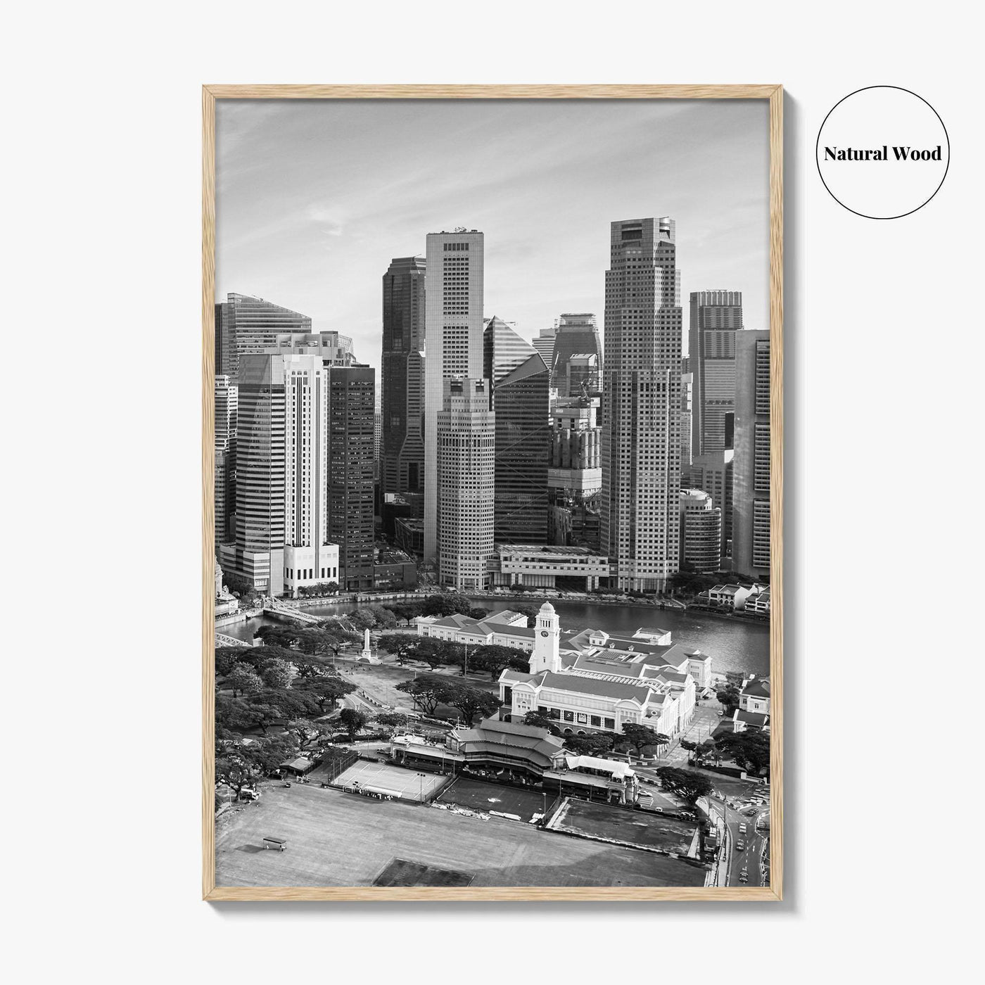 Singapore Black and White Fine Art Photo Print, Marina Bay, Singapore Poster