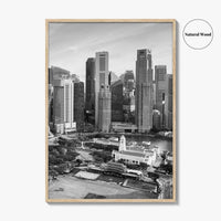 Singapore Black and White Fine Art Photo Print, Marina Bay, Singapore Poster