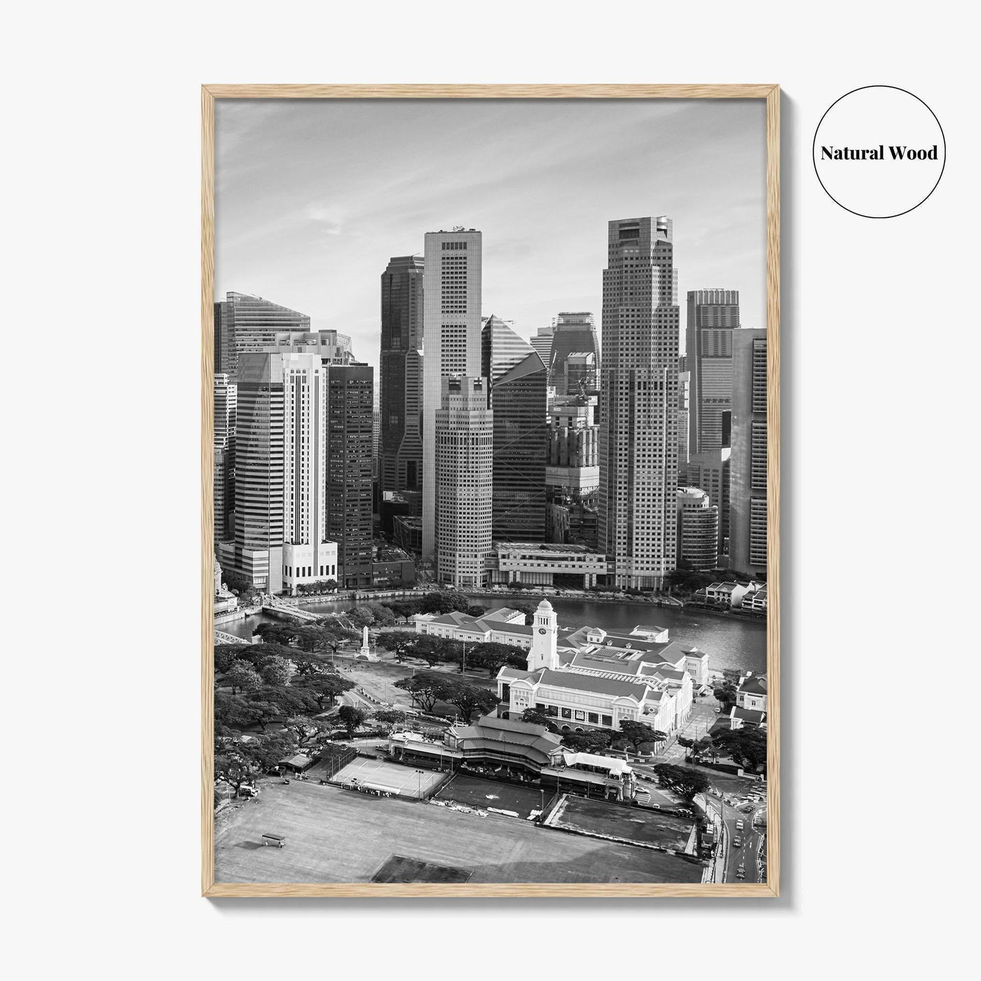 Singapore Black and White Fine Art Photo Print, Marina Bay, Singapore Poster