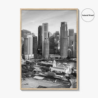 Singapore Black and White Fine Art Photo Print, Marina Bay, Singapore Poster
