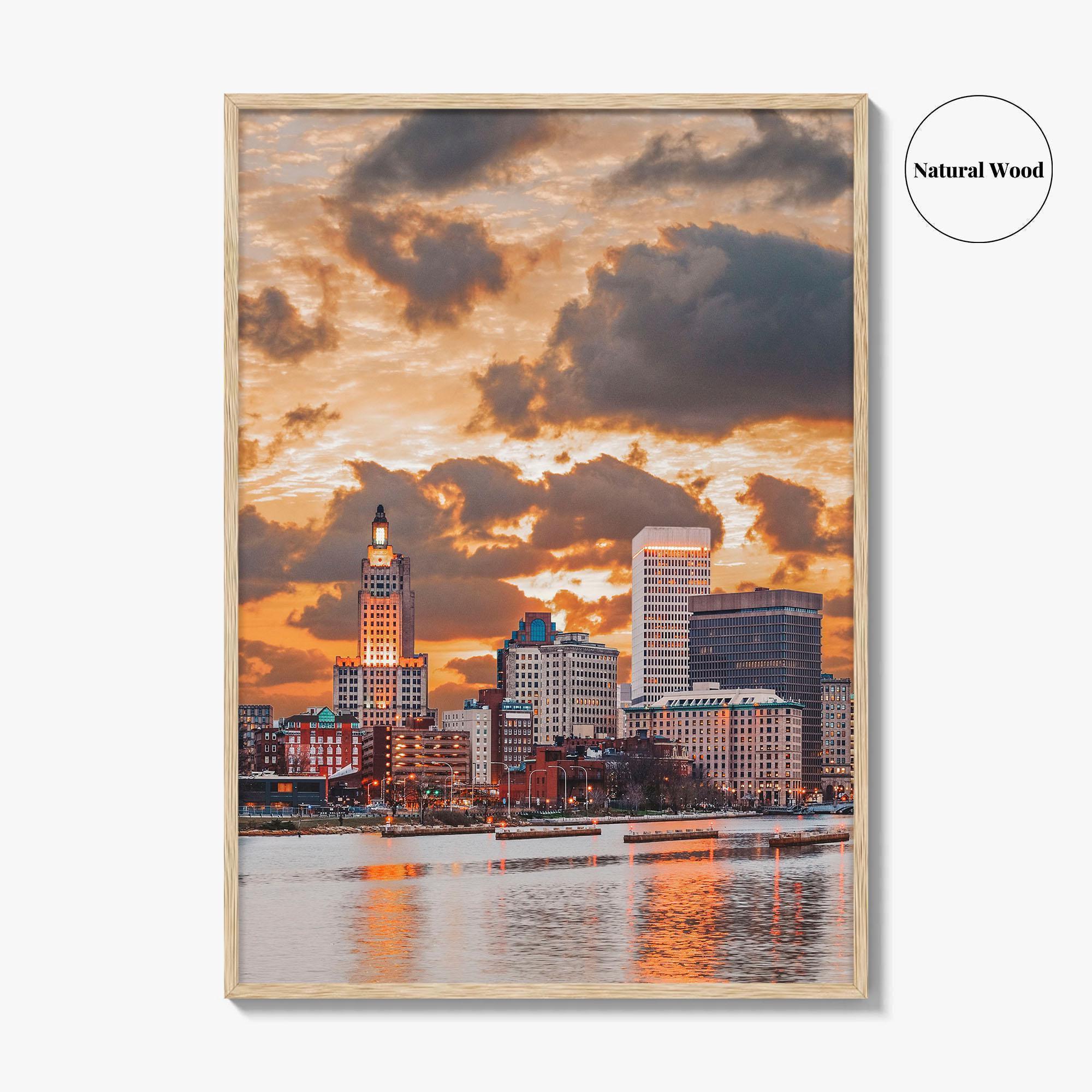 Providence Skyline Fine Art Photo Print, Rhode Island, RI, USA, Poster, Wall Decor