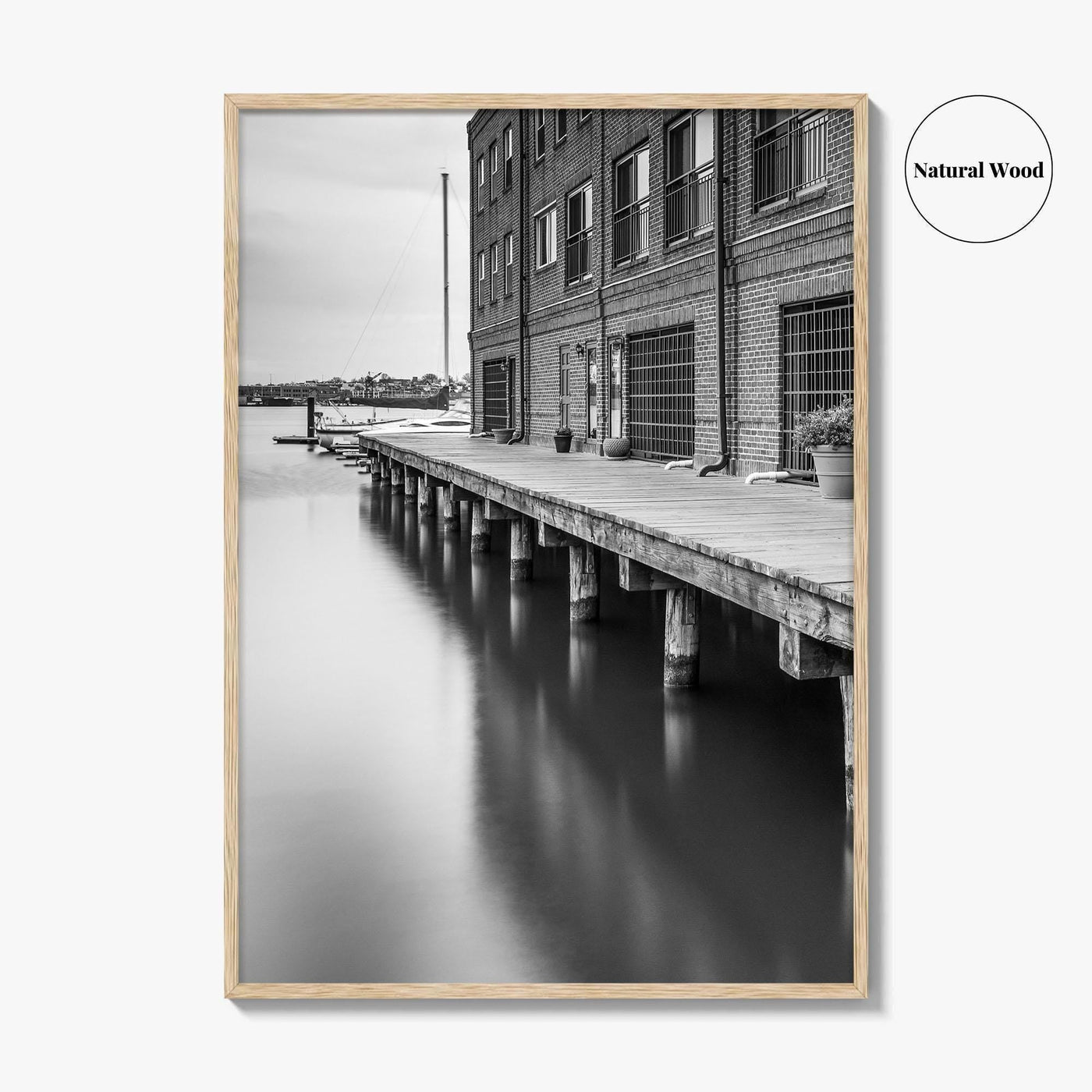 Fells Point Black and White Fine Art Photo Print, Maryland USA Poster